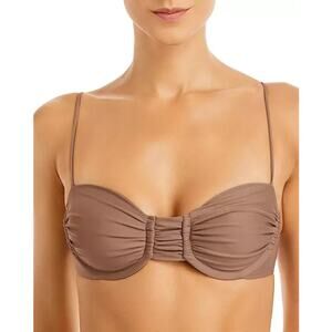 Jade Swim L67160 Womens Brown Mia Underwire Bikini Top sz XS